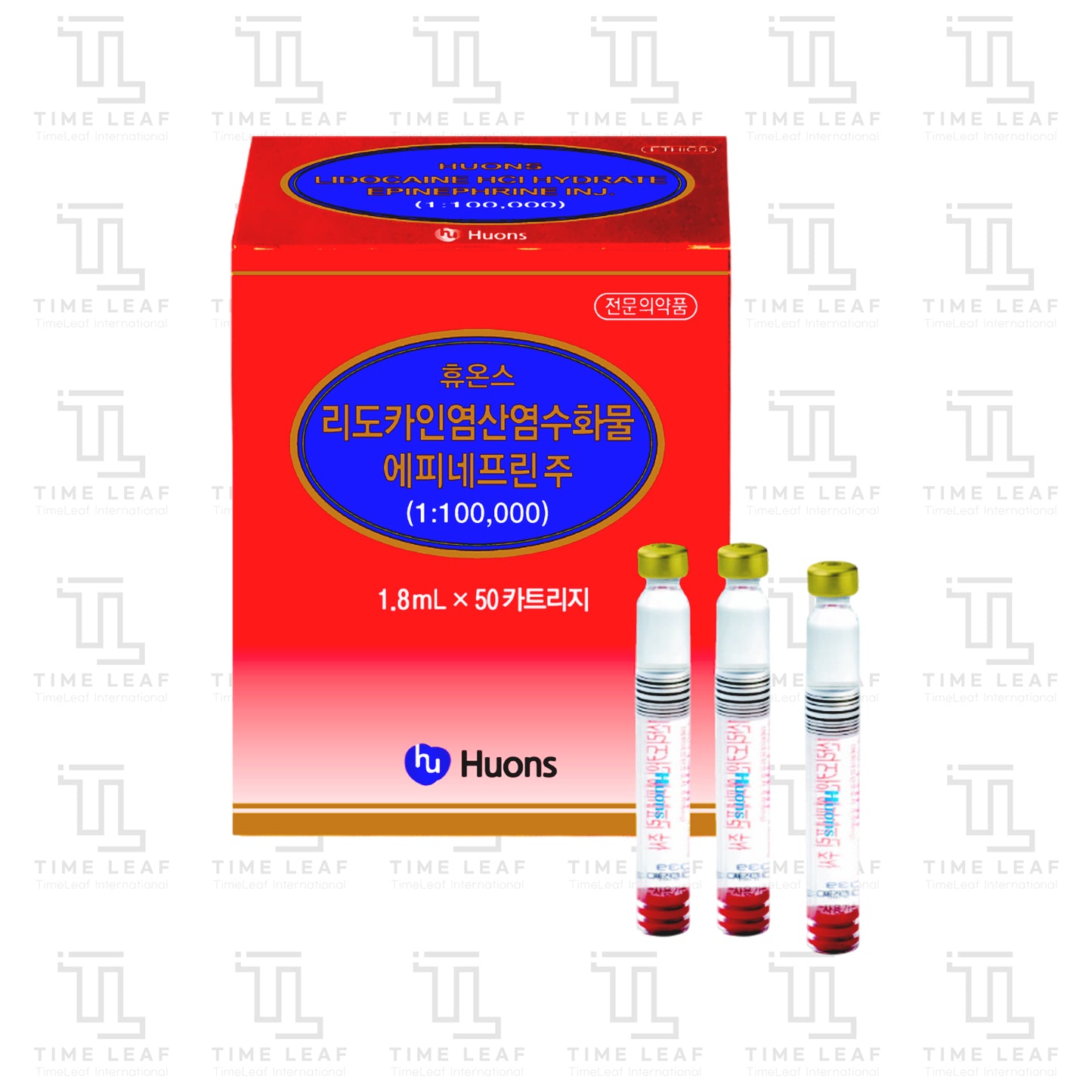 Huons Lidocaine HCL Epinephrine Inj (1.8ml × 50cartridges)